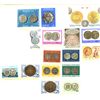 Image 1 : Latin America and Spain, lot of 17 stamps (1959-2004), all different, showing coins of Latin America