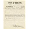 Image 1 : 1905 mining claim document ("Notice of Location"), Calistoga, California.
