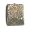 Image 1 : Rectangular brass coin weight, marked XXVII on back.