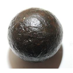 Iron cannonball ("6 pounder roundshot"), American, from the Battle of Castine (Maine), 1779, Revolut