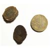Image 1 : Lot of 3 pewter military buttons, Revolutionary War period (late 1700s), probably American militia,
