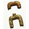 Image 1 : Two pieces of an ornate gold watch fob, English, ca. 1760.