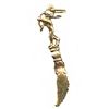 Image 1 : Gold replica (14K) of a scimitar-shaped toothpick / fingernail cleaner recovered from the 1715 Fleet
