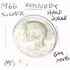 Image 1 : 1966 SILVER KENNEDY HALF DOLLAR *EXTREMELY RARE MS-65 HIGH GRADE*!!