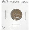 Image 1 : 1907 INDIAN HEAD PENNY  *GOOD GRADE*!!