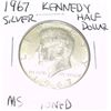 Image 1 : 1967 KENNEDY SILVER HALF DOLLAR *EXTREMELY RARE MS TONED HIGH GRADE*!!