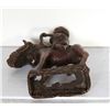 Image 6 : Benin, Horse and Rider, Bronze Sculpture