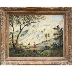 Louis Michel Eilshemius, Girls Playing, Oil Painting