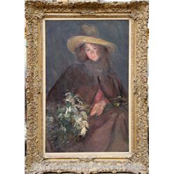 Albert de Belleroche, Portrait of a Girl, Oil Painting