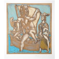 Pablo Picasso, Femme et Minotaure, Lithograph