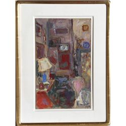 Robert Philipp, Interior, Gouache Painting