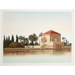 John McNulty, Menara Gardens, Aquatint Etching