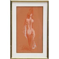 Jan De Ruth, Nude Pastel Drawing