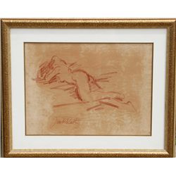 Jan De Ruth, Nude Pastel Drawing