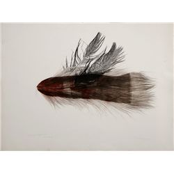 Joseph Kurhajec, Wounded Night Flight, Etching and Mixed Media Painting