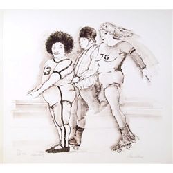 Marcia Marx, Roller Derby, Lithograph