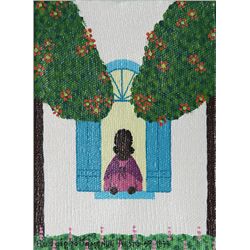 Rodolpho Tamanini Netto, Woman at window, Oil Painting