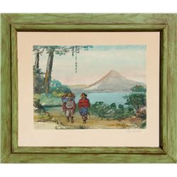 M. Neves, Atitlan, Guatemala, Watercolor