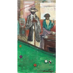 Andrew Turner, Pool Shark, Oil Painting