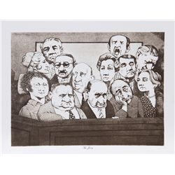 Charles Bragg, The Jury, Lithograph
