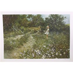 Carolyn Blish, Roadside Daisies, Lithograph