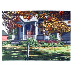 Joseph Correale, American Porch, Lithograph