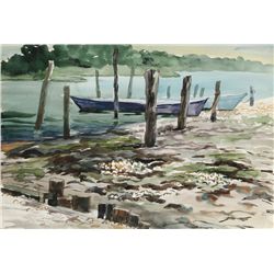 Eve Nethercott, River Side (57), Watercolor