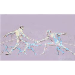 LeRoy Neiman, Fencing at Munich Olympics, Serigraph