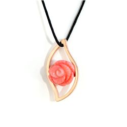 Alexandra Koumba, i4d - Yellow Gold Rose Pendant