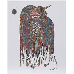 Ovadia Alkara, Bird, Lithograph