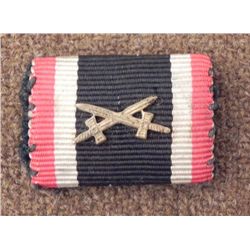 NAZI WAR MERIT CROSS SWORDS MILITARY AWARD RIBBON  BAR