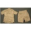 Image 2 : Post WWII U.S. MILITARY TROPICAL UNIFORM SHIRT, SHORTS