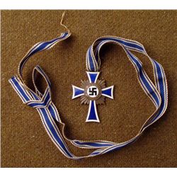 NAZI WWII MOTHERS CROSS IN BRONZE FULL RIBBON ORIGINAL