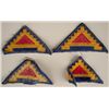 Image 2 : 4 Pc Lot WWII Cut Edge U.S. 7th Army Patches Military