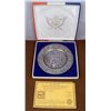 Image 1 : U.S. 1776-1976 BICENTENNIAL PEWTER PLATE MINT IN BOX