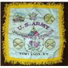 Image 1 : WWII US ARMY 3RD ARMORED DIV SWEETHEART PILLOW CASE