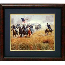 Mort Kustler Civil War Framd Print Dilger at Gettysburg