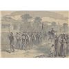 Image 1 : ORIGINAL Antique PRINT scene Volunteers on the March f