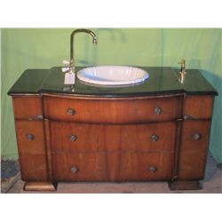 Beautiful Sparkling Marble Topped Bathroom Sink