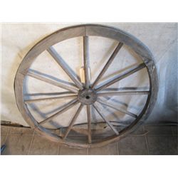 Medium Sized Solid Wood Wagon Wheel