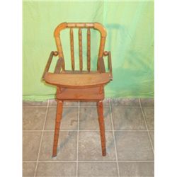 Tiny Child Wood High Chair