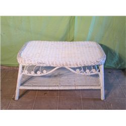White Wicker Table