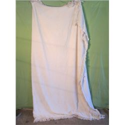 Vintage Bates Blanket / Bedspread White/cream
