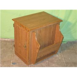 Small Side Table W/ Side Magazine Rack