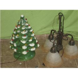 Lighted Ceramic Christmas Tree W/ 3