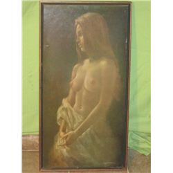 Leo Jansen Nude Painting- Signed