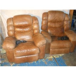 2 Lazy Boy Vibrating & Heated Massage Chairs W/