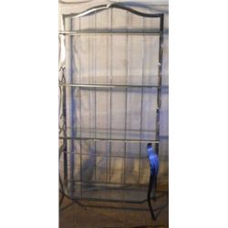 Metal Glass Shelved Bakers Rack W/ 4 Shelves