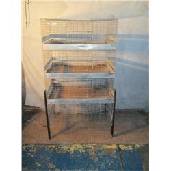 55" Vertical 4 Bank Small Animal Cage W/ 3 Trays