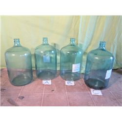 Choice Out----4 Thick Glass Vintage Water Jugs